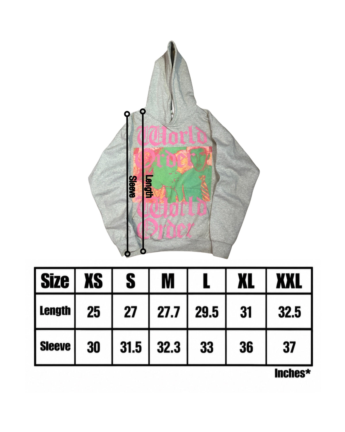 "WORLD ORDER" Black Hoodie