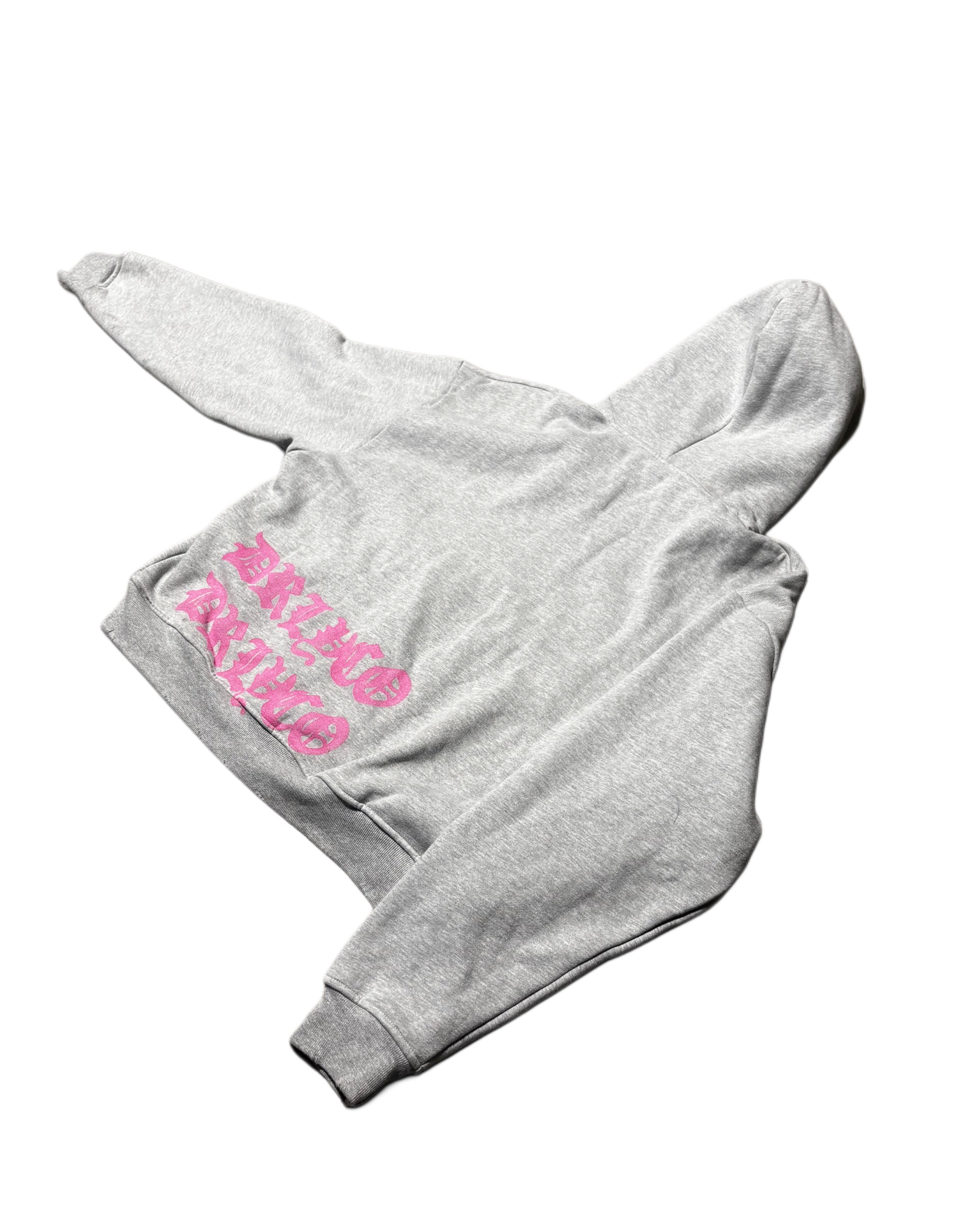 "WORLD ORDER" Grey Zip Up