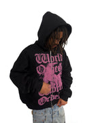 "WORLD ORDER" Black Zip Up