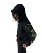 Black "DRLYCO" Zip Up