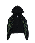 Black "DRLYCO" Zip Up